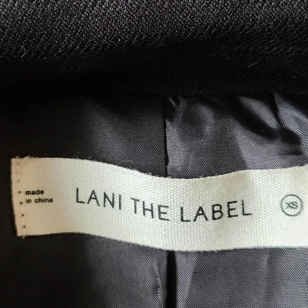 LANI THE LABEL Black Camden Blazer Mini Dress Bell Sleeve Button Black Womens XS - Picture 10 of 13